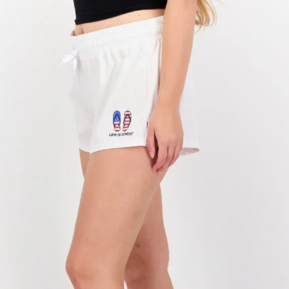 Life Is Good White Boardshorts Size XL Beach Shorts Pool Sun Protection Water - Picture 8 of 8